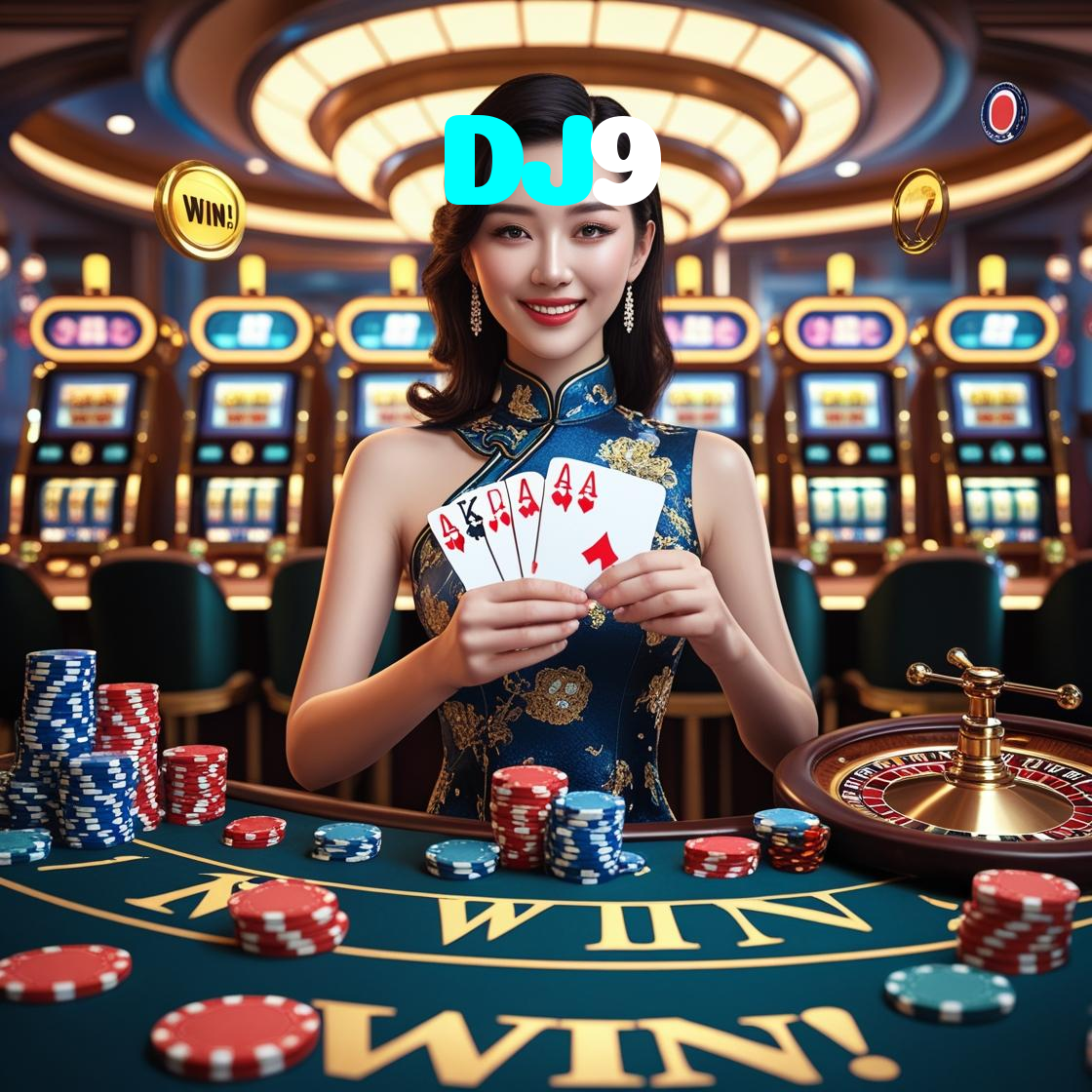 DJ9:Jogue slots, aposte no futebol e vença em grandes mesas de poker!